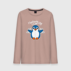 Мужской лонгслив Fly penguin