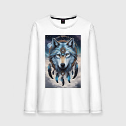 Мужской лонгслив Шаман волк
