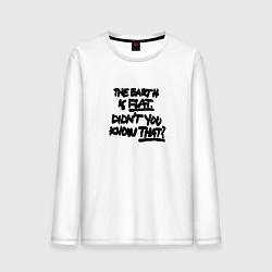 Лонгслив хлопковый мужской Юнги концерт, цвет: белый