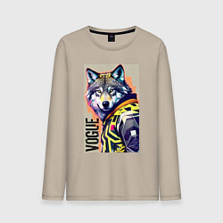 Мужской лонгслив Wolf fashionista - pop art