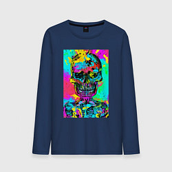 Мужской лонгслив Cool skull - pop art - vogue