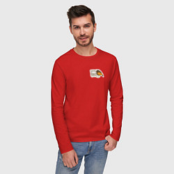 Лонгслив хлопковый мужской Ничто не воробей, кроме, цвет: красный — фото 2