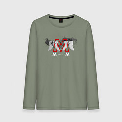 Лонгслив хлопковый мужской Depeche Mode - Memento Mori Angels, цвет: авокадо