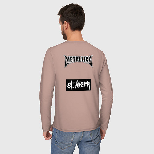 Мужской лонгслив Обложка альбома St Anger группы Metallica / Пыльно-розовый – фото 4