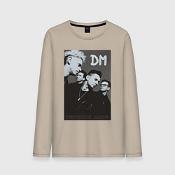 Лонгслив хлопковый мужской Depeche Mode 90 Violator, цвет: миндальный