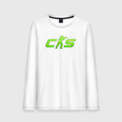 Мужской лонгслив CS2 green logo