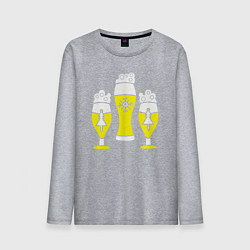 Лонгслив хлопковый мужской New year beer, цвет: меланж