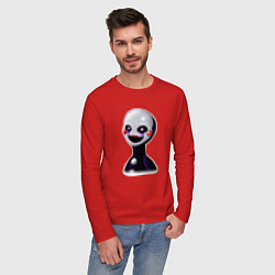 Лонгслив хлопковый мужской FNAF Марионетка, цвет: красный — фото 2