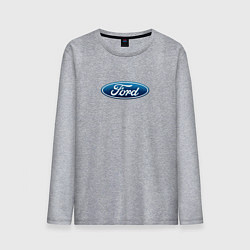 Лонгслив хлопковый мужской Ford usa auto brend, цвет: меланж
