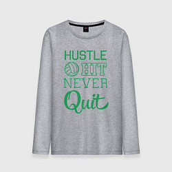 Мужской лонгслив Hustle hit never quit