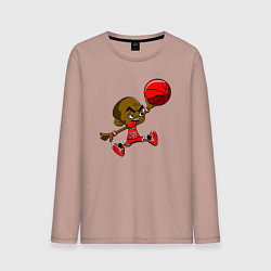 Лонгслив хлопковый мужской Baby Jordan, цвет: пыльно-розовый