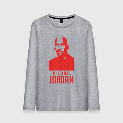Лонгслив хлопковый мужской Jordan in red, цвет: меланж