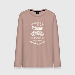Лонгслив хлопковый мужской Классика 1992, цвет: пыльно-розовый