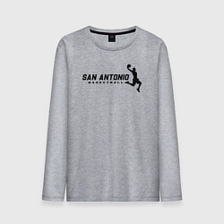 Лонгслив хлопковый мужской Basketball San Antonio, цвет: меланж