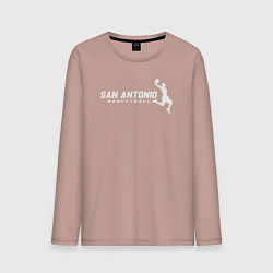 Лонгслив хлопковый мужской Basket San Antonio, цвет: пыльно-розовый