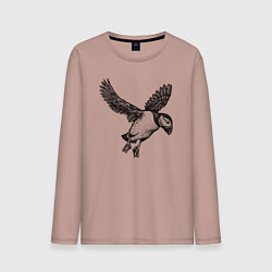 Лонгслив хлопковый мужской Тупик в полёте, цвет: пыльно-розовый