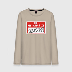 Мужской лонгслив Hi my name is