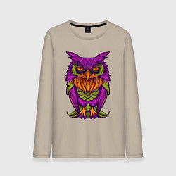 Мужской лонгслив Purple owl