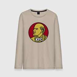 Лонгслив хлопковый мужской Lenin KFC, цвет: миндальный