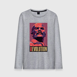 Лонгслив хлопковый мужской Lenin revolution, цвет: меланж