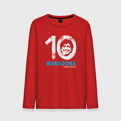Лонгслив хлопковый мужской Maradona 10, цвет: красный