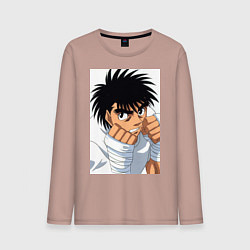 Лонгслив хлопковый мужской Иппо Боксер, цвет: пыльно-розовый