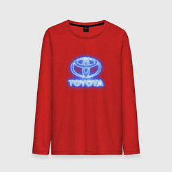 Лонгслив хлопковый мужской Toyota neon, цвет: красный