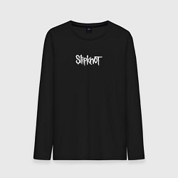 Лонгслив хлопковый мужской Рок группа Slipknot, цвет: черный