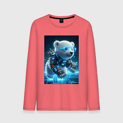 Мужской лонгслив Кибер медвежонок - милашка