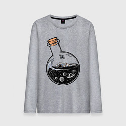 Мужской лонгслив Космос в колбе