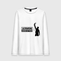 Лонгслив хлопковый мужской Armin addicted, цвет: белый