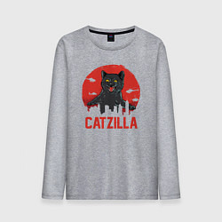 Лонгслив хлопковый мужской Catzilla, цвет: меланж