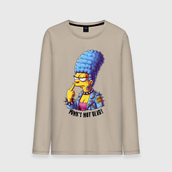 Мужской лонгслив Marge Simpson - punks not dead motto