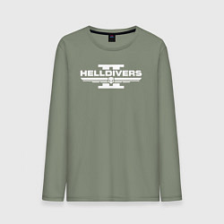 Лонгслив хлопковый мужской Helldivers 2: Logo, цвет: авокадо