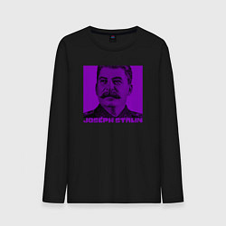Лонгслив хлопковый мужской Joseph Stalin, цвет: черный