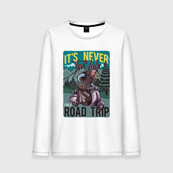 Мужской лонгслив Бабушка на скутере - road trip