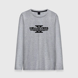Лонгслив хлопковый мужской Helldivers 2 - black, цвет: меланж