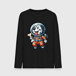 Мужской лонгслив Dalmatian cosmonaut puppy with a bone