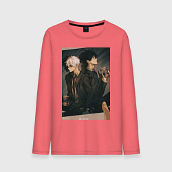 Лонгслив хлопковый мужской Гуан Лу Сяоши Чэн, цвет: коралловый