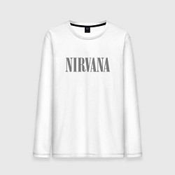 Лонгслив хлопковый мужской Nirvana black album, цвет: белый