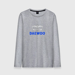 Лонгслив хлопковый мужской Daewoo sport auto logo, цвет: меланж