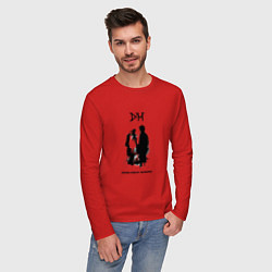 Лонгслив хлопковый мужской Depeche Mode - some great reward box, цвет: красный — фото 2