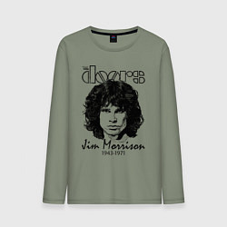 Лонгслив хлопковый мужской The Doors Jim Morrison, цвет: авокадо