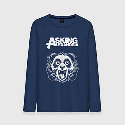 Лонгслив хлопковый мужской Asking Alexandria rock panda, цвет: тёмно-синий