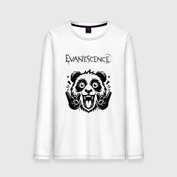 Лонгслив хлопковый мужской Evanescence - rock panda, цвет: белый