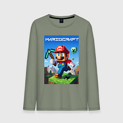 Мужской лонгслив Minecraft and Mario - ai art collaboration