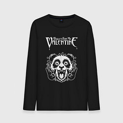 Лонгслив хлопковый мужской Bullet For My Valentine rock panda, цвет: черный