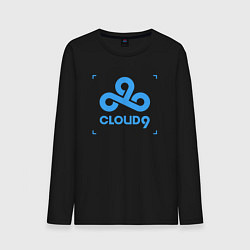 Лонгслив хлопковый мужской Cloud9 - tecnic blue, цвет: черный