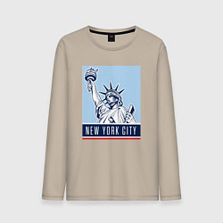 Лонгслив хлопковый мужской Style New York, цвет: миндальный