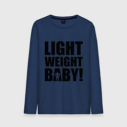 Лонгслив хлопковый мужской Light weight baby, цвет: тёмно-синий
